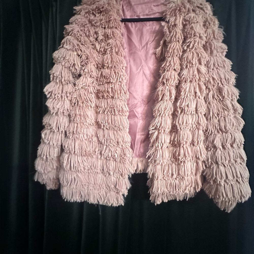 Source Unknown Pink Textured Jacket